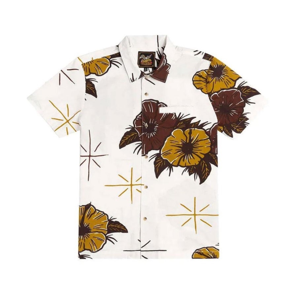 Suavecito 100% Cotton Hawaiian Themed Vintage Short Sleeve Shirt Sz L‎